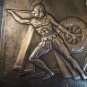 Vintage Embossed Copper Wall Decoration of Spartacus, Armenian Home Decor, Chekanka