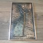 Vintage Embossed Copper Wall Decoration of the Legend of Tamar, Achtamar Armenian Legend