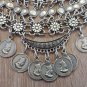 Flowery Drop Tigran The Great Link Necklace, Armenian Statement Necklace