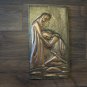 Vintage Embossed Copper Wall Decoration of the Blessing, Home Wall D&Atilde;&copy;cor, Chekanka