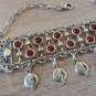 Neck Pomegranate Drop Coin Necklace, Armenian Pomegranate Neck Necklace, Pomegranate Necklace