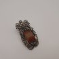 Vintage Armenian Soviet Filigree Amber Pendant, Antique Armenian Pendant