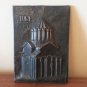 Vintage Embossed Copper Wall Decoration of the Cathedral of Ani, Ani Armenian Capital