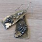 Dangle Rustic Armenian Grape and Leave Earrings, Ethnic Dangle Earrings, Boho Hippie Dangle Earrings