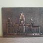 Vintage Embossed Copper Wall Decoration of Etchmiadzin Cathedral, Armenian Chekanka