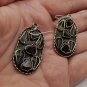 Armenian Oval Amethyst Drop Earrings, Armenian Earrings, Ethnic Earrings