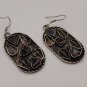 Armenian Oval Amethyst Drop Earrings, Armenian Earrings, Ethnic Earrings