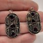 Armenian Oval Amethyst Drop Earrings, Armenian Earrings, Ethnic Earrings