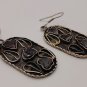 Armenian Oval Amethyst Drop Earrings, Armenian Earrings, Ethnic Earrings