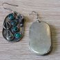 Dangle Flowery of Malachite Earrings, Ethnic Dangle Earrings, Boho Hippie Dangle Earrings