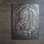 Vintage Embossed Copper Wall Decoration of Vardan Mamikonyan, Armenian Military Hero, Chekanka