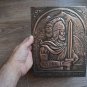 Vintage Embossed Copper Wall Decoration of Vardan Mamikonyan, Armenian Military Hero, Chekanka