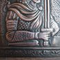 Vintage Embossed Copper Wall Decoration of Vardan Mamikonyan, Armenian Military Hero, Chekanka