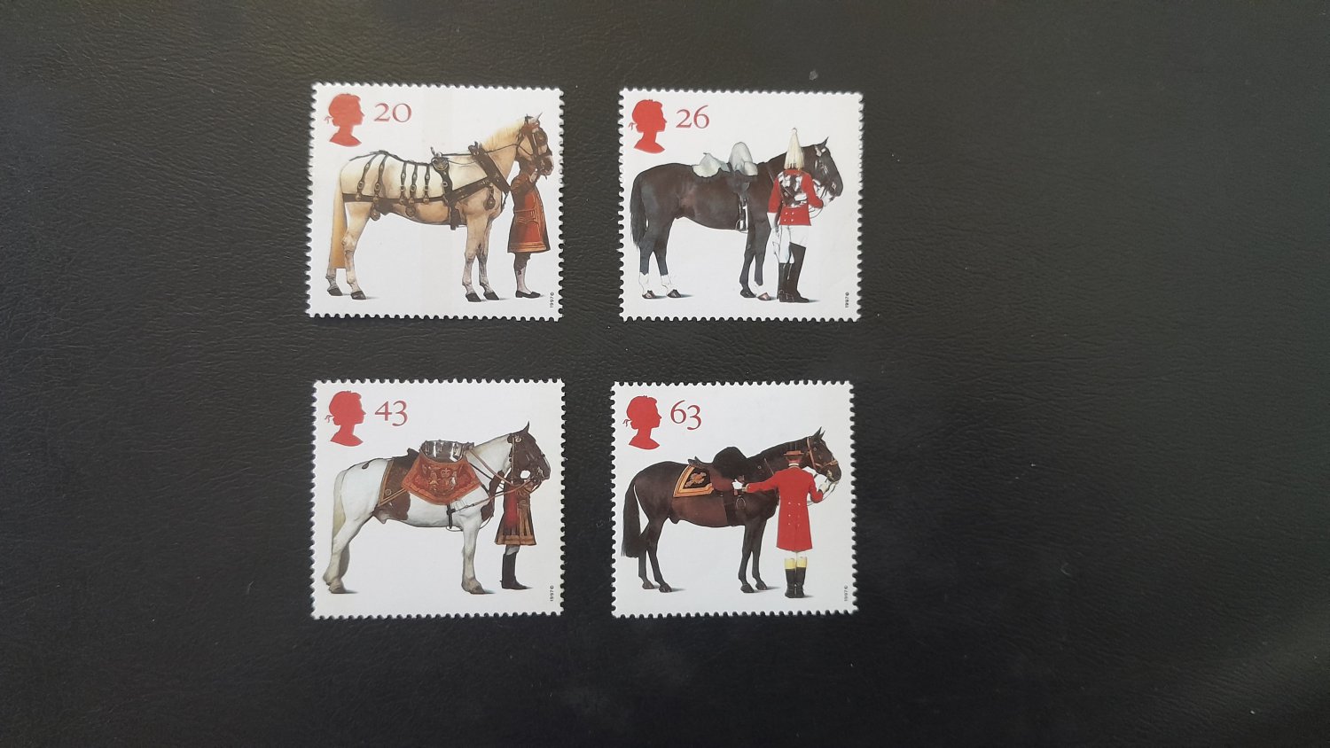 United Kingdom &acirc;�� All the Queen&acirc;��s Horses &acirc;�� 4 Mint MNH Stamps