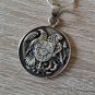 Coat of Arms Sterling Silver Coin Pendant, Armenian Jewelry, Armenian Eagle and Lion Necklace