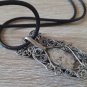 Vintage Armenian Soviet Filigree Amber Pendant, Antique Armenian Pendant
