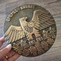 Vintage Embossed Round Copper Wall Decoration of Mont Ararat and the Eagle, Wall Hanging D&Atilde;&copy;cor