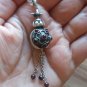 Armenian Sterling Silver Pomegranate Perfume Bottle-Flask Necklace with Pomegranate Seeds Stones