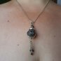 Armenian Sterling Silver Pomegranate Perfume Bottle-Flask Necklace with Pomegranate Seeds Stones