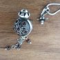 Armenian Sterling Silver Pomegranate Perfume Bottle-Flask Necklace with Pomegranate Seeds Stones