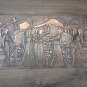 Vintage Embossed Copper Wall Decoration of the Harvest, Armenian Chekanka