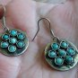 Round Dangle Flower of Amazonite Earrings, Ethnic Dangle Earrings, Boho Hippie Dangle Earrings