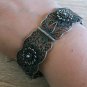Vintage Armenian Soviet Flowery Filigree Link Bracelet 1960s, Armenian Bracelet