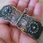 Vintage Armenian Soviet Flowery Filigree Link Bracelet 1960s, Armenian Bracelet