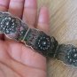Vintage Armenian Soviet Flowery Filigree Link Bracelet 1960s, Armenian Bracelet