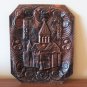 Vintage Embossed Copper Wall Decoration of Geghard, Armenian Monastery, Wall hanging Decor