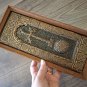 Vintage Embossed Copper Wall Decoration of Khachfar Armenian Cross, Armenian Symbols