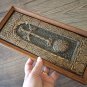 Vintage Embossed Copper Wall Decoration of Khachfar Armenian Cross, Armenian Symbols