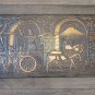 Vintage Embossed Copper Wall Decoration of Argishti I of Urartu, Armenian Chekanka