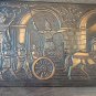 Vintage Embossed Copper Wall Decoration of Argishti I of Urartu, Armenian Chekanka