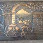 Vintage Embossed Copper Wall Decoration of Argishti I of Urartu, Armenian Chekanka