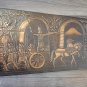 Vintage Embossed Copper Wall Decoration of Argishti I of Urartu, Armenian Chekanka