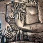 Vintage Embossed Copper Wall Decoration of the Fairy Tale Garnuk Akhper, Armenian Story