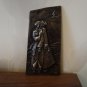 Vintage Embossed Copper Wall Decoration of Anoush, Armenian Anoush Love Story, Chekanka