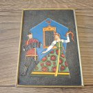 Traditional Russian Dance Vintage Embossed Copper Enamel Wall Decoration, Home Décor