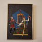 Traditional Russian Dance Vintage Embossed Copper Enamel Wall Decoration, Home D&Atilde;&copy;cor