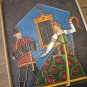Traditional Russian Dance Vintage Embossed Copper Enamel Wall Decoration, Home D&Atilde;&copy;cor