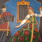 Traditional Russian Dance Vintage Embossed Copper Enamel Wall Decoration, Home D&Atilde;&copy;cor