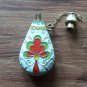 Russian/Soviet Era 925 Gilt Sterling Silver & Enamel Perfume Bottle
