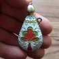 Russian/Soviet Era 925 Gilt Sterling Silver & Enamel Perfume Bottle