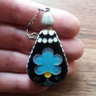 Russian/Soviet Era 916 Gilt Sterling Silver & Enamel Perfume Bottle