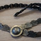 Vintage Armenian Soviet Armor Link Belt, Antique Ethnic Belt, Armor Leather Antique Belt