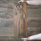 Vintage Embossed Copper Wall Decoration of an Ancient Armenian woman carrying Water