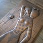 Vintage Embossed Copper Wall Decoration of an Ancient Armenian woman carrying Water