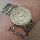 Vintage Armor Link Armenian Zodiac Bracelet, Retro Bracelet, Ethnic Bracelet