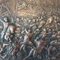 Vintage Embossed Copper Wall Decoration of the battle, Famous Battle, Armenian Chekanka